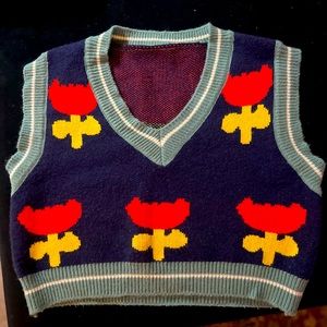 Kina and Tam Tulip Sweater Vest - OS